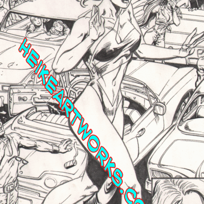  femforce garganta story! complete story 7 pages original comic art - Thumbnail 3