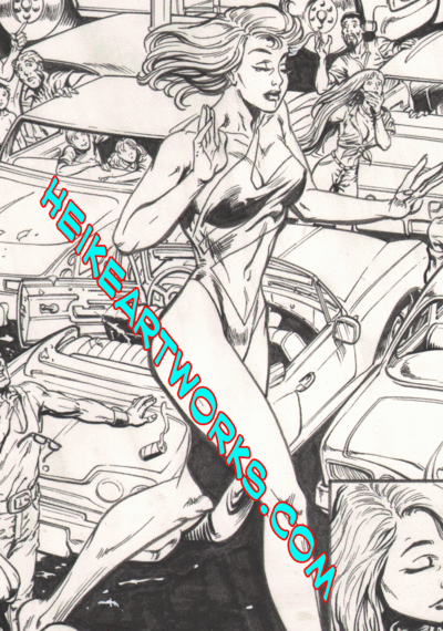  Femforce Garganta story! Complete story 7 pages original comic art