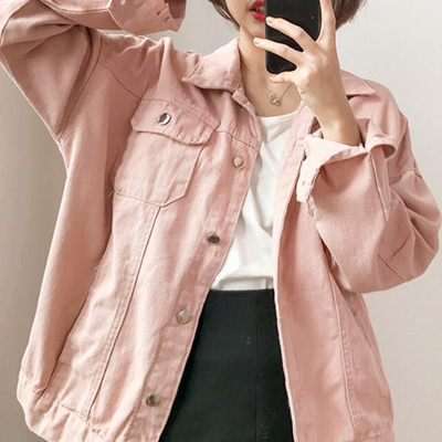 Pastel color denim jacket - Thumbnail 3