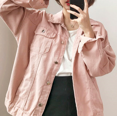 Pastel Color Denim Jacket