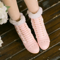 Kawaii Bow Design Lace up Boots - Thumbnail 2