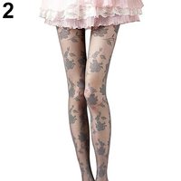 Beautiful Rose Pattern Stocking Tights - Thumbnail 2