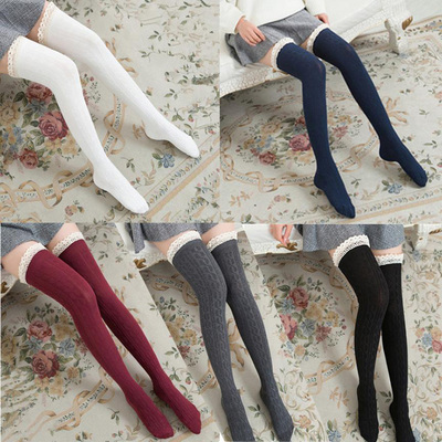 Fashion sexy lace stockings warm thigh high socks - Thumbnail 5