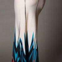 High Waisted Abstract Skirt - Thumbnail 1