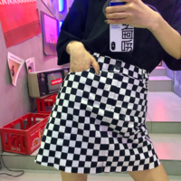 Free Shipping-CHECKER SKIRT - Thumbnail 1