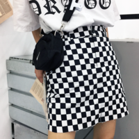 Free Shipping-CHECKER SKIRT - Thumbnail 2