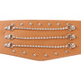 Wide Belt Waist Cincher with Rhinestone Chain-1