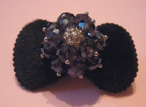 Purple Crystal Adjustable Ring