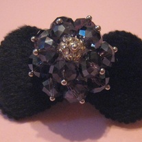 Purple Crystal Adjustable Ring