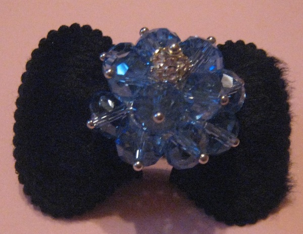 Blue Crystal Adjustable Ring