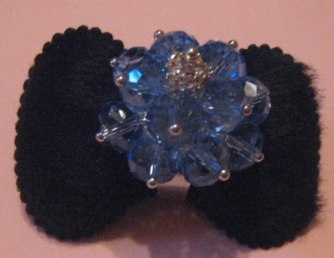 Blue Crystal Adjustable Ring