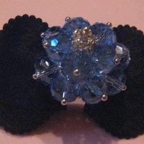 Blue Crystal Adjustable Ring