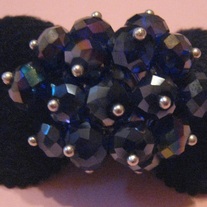 AB Blue Crystal Adjustable Ring