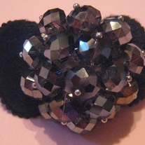 LPurple Crystal Adjustable Ring