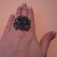 LPurple Crystal Adjustable Ring - Thumbnail 2