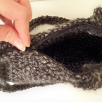 Rosette Handbag -Gray - Thumbnail 3