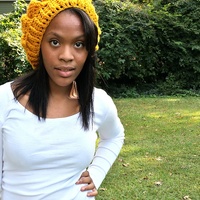 so slouchy beret gold - Thumbnail 1