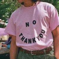 Free Shipping-"NO THANK YOU" TEE - Thumbnail 1
