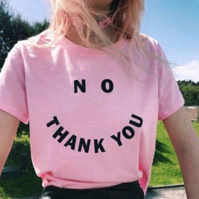 Free Shipping-"NO THANK YOU" TEE