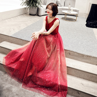 Cute tulle long prom dress, evening dress - Thumbnail 2