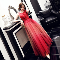 Cute tulle long prom dress, evening dress - Thumbnail 3