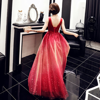 Cute tulle long prom dress, evening dress - Thumbnail 4