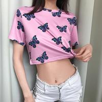Vintage Butterfly Pink Top - Thumbnail 3