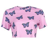 Vintage Butterfly Pink Top - Thumbnail 4