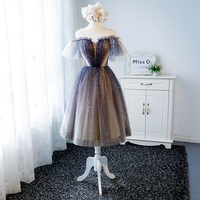 Cute tulle short prom dress, evening dress - Thumbnail 2