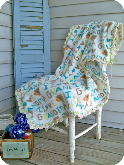 Crochet edged fleece - designer