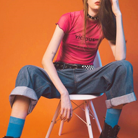 Vicious Embroidery Mesh Top - Thumbnail 2