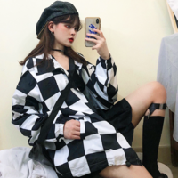 Free Shipping-CHECKERBOARD WINDBREAKER - Thumbnail 3