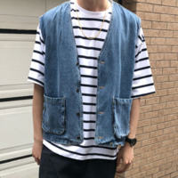 VINTAGE DENIM VEST - Thumbnail 1