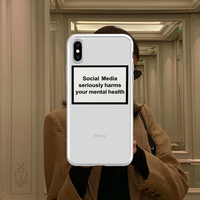Free Shipping-"SOCIAL MEDIA SERIOUSLY HARMS YOUR MENTAL HEALTH" PHONE CASE - Thumbnail 4