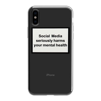 Free Shipping-"SOCIAL MEDIA SERIOUSLY HARMS YOUR MENTAL HEALTH" PHONE CASE - Thumbnail 3