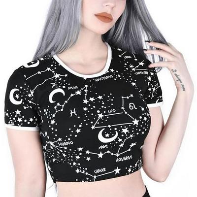 Gothic cosmic galaxy star tee