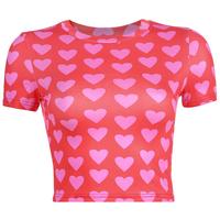 Pink Heart Print Tee - Thumbnail 2
