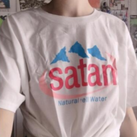 "SATAN" NATUAL HELL WATER TEE - Thumbnail 1