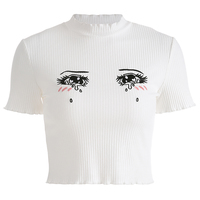 ANIME CRYING EYES CROP TOP - Thumbnail 2