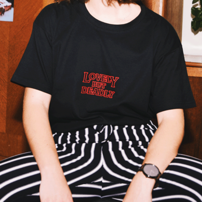 Free Shipping-"LOVELY BUT DEADLY" TEE