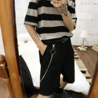 Free Shipping-STREET GOTH SHORTS WITH CHAIN - Thumbnail 2