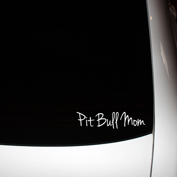 Pit Bull Mom Car Window Decal 