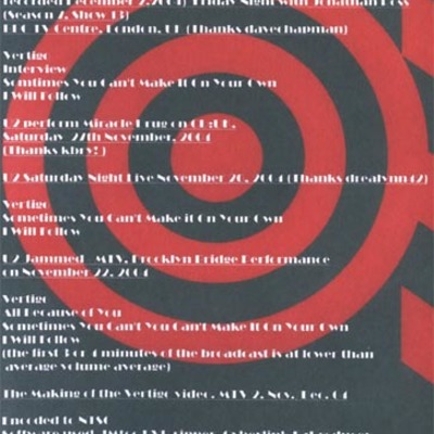 U2 promo dvd compilation dvd