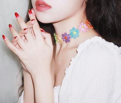 Colorful Sunflowers Choker