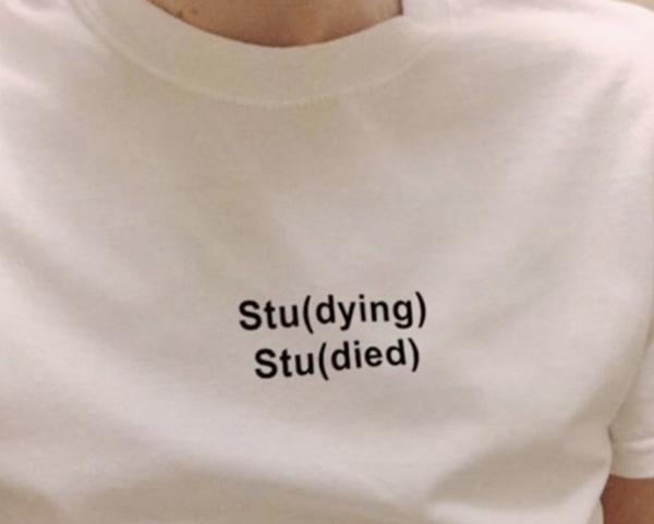 Free Shipping-STUDYING TEE