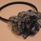 Black Lacy Floral Headband - Thumbnail 1