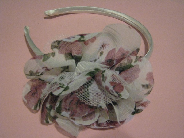 White Lacy Floral Headband