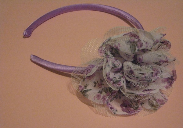 Purple Lacy Floral Headband