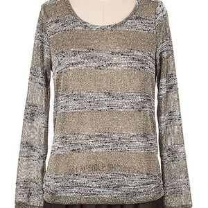 Striped Metallic Top