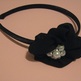 Black Satin Flower Headband - Thumbnail 1